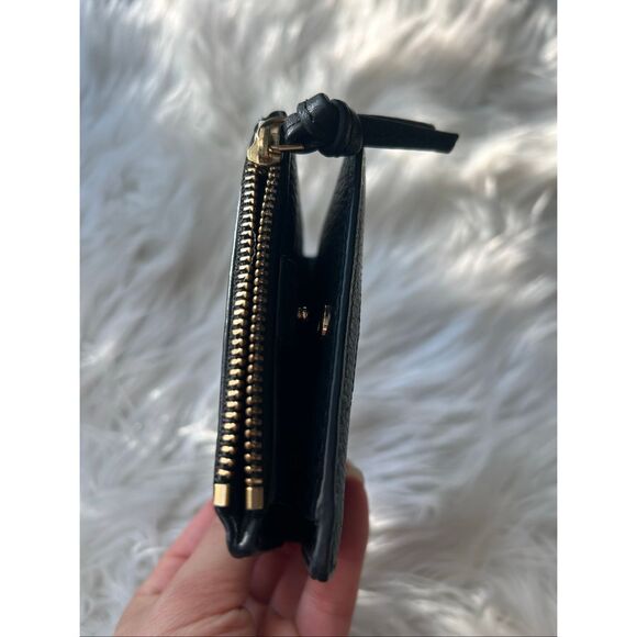 Tory Burch bifold wallet black leather wallet multiple compartments - Picture 7 of 9